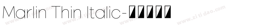 Marlin Thin Italic字体转换